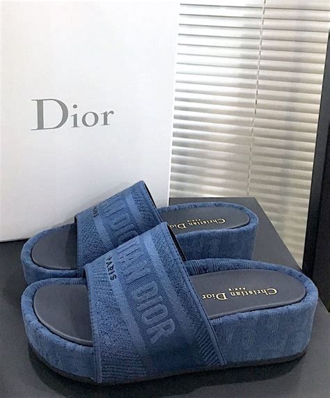 dior blue slides|christian Dior slides for sale.